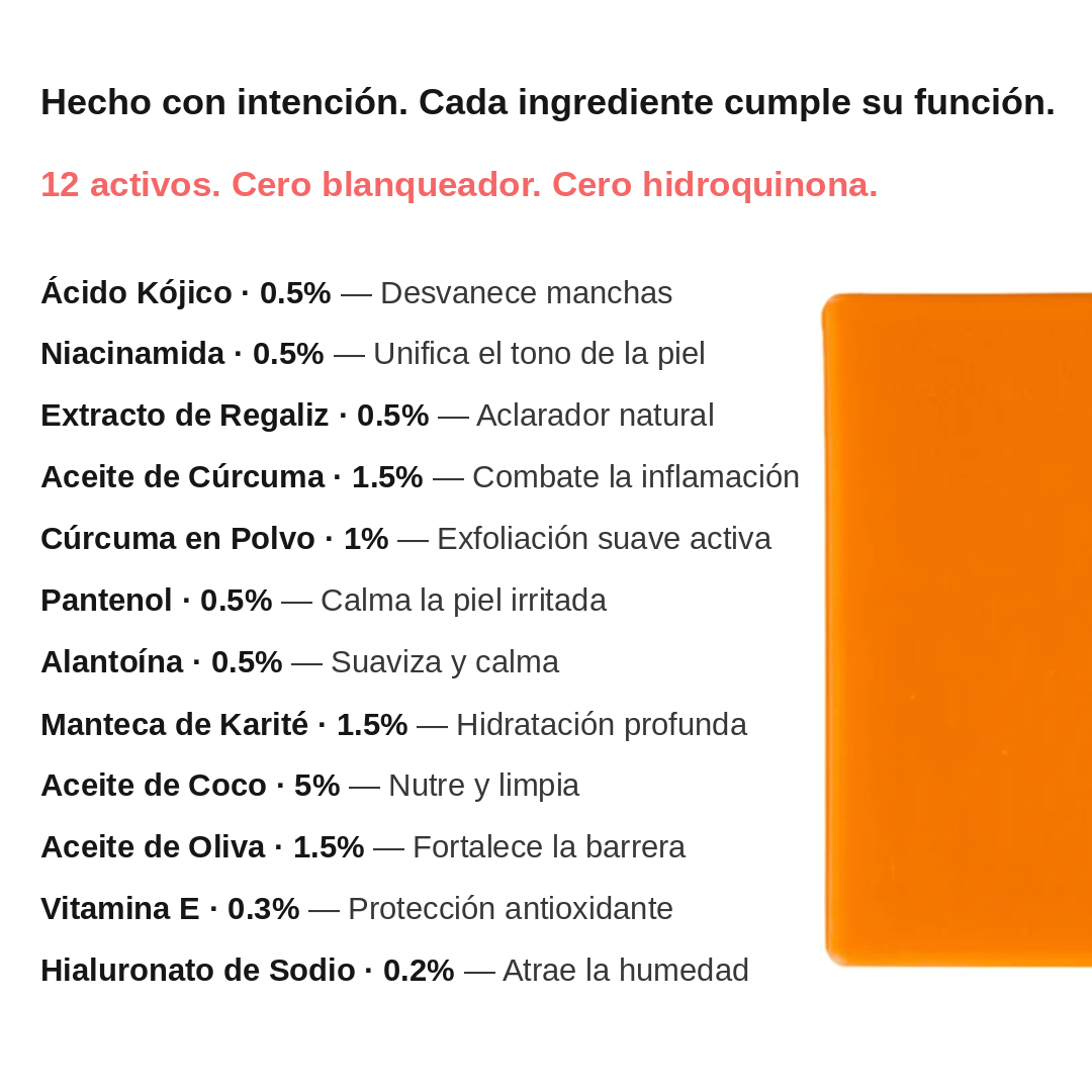 Jabón abrillantador de cúrcuma